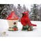 Ceramic Cardinal Bird and Bird House Salt and Pepper Shakers, Kitchen Ornament